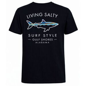 LIVING SALTY SURF STYLE GULF SHORES ALABAMA CLASSIC DESTINATION GRAPHIC T SMALL